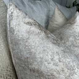 Champagne Cushion Cover, Luxury Bed Pillow Marble Design Throw Designer Cover - Double Sided - thumbnail 2