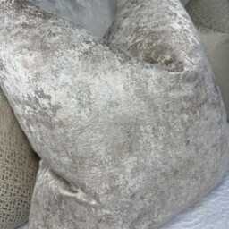 Champagne Cushion Cover, Luxury Bed Pillow Marble Design Throw Designer Cover - Double Sided - thumbnail 3