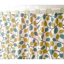 Cafe Curtain Window Valance/Window Treatment Topper/Kitchen/Kids Nursery, Children Playroom Bathroom PanelTree Leaf Teal, Free Gift - thumbnail 2