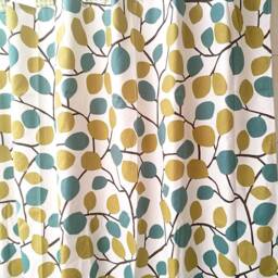 Cafe Curtain Window Valance/Window Treatment Topper/Kitchen/Kids Nursery, Children Playroom Bathroom PanelTree Leaf Teal, Free Gift - thumbnail 3