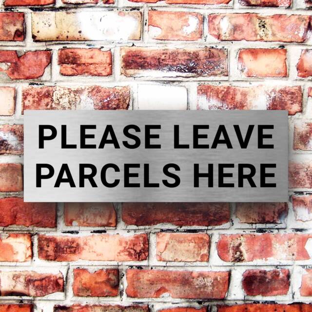 Brushed Silver Parking Sign Personalised X 3 Sizes Aluminium Strong Double Sided Sticky Pads Easy To Fit