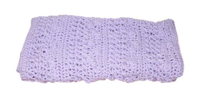 Crochet Lavender Baby Blanket, Lilac Afghan, Newborn Gift - image 1