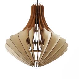 Wood Pendant Lamp/Elegant Chandelier Hanging Contemporary Dining Light Modern Ceiling Minimalist Fixture - thumbnail 3