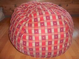 Red & Yellow Plaid Bean Bag Chair Cover, Etsy Kids, Gifts Under 75 - thumbnail 1