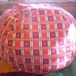 Red & Yellow Plaid Bean Bag Chair Cover, Etsy Kids, Gifts Under 75 - thumbnail 4