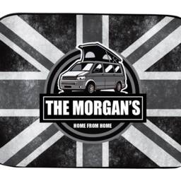 Personalised Camper Van Mat - Pop Top Motorhome Union Jack Door 44cm X 32cm Indoor Use - thumbnail 2