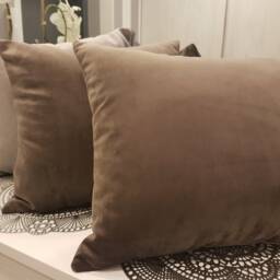 Velvet Pillow// Handmade Velvet Cushion// Decorative Brown Luxury Pillow // - thumbnail 2