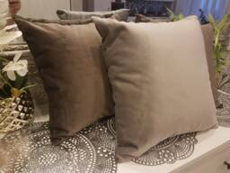 Velvet Pillow// Handmade Velvet Cushion// Decorative Brown Luxury Pillow // - thumbnail 1