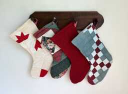 Quilted Christmas Stockings - Heirloom Quality Antique Patchwork