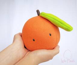 Novelty Orange Plush Fleece Fruit Pillow - thumbnail 1
