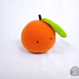 Novelty Orange Plush Fleece Fruit Pillow - thumbnail 3