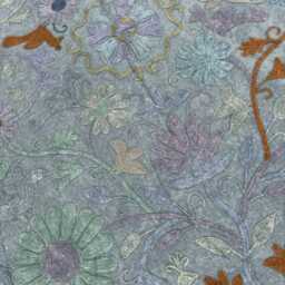 Authentic Cotton Suzani Hand-Embroidered Quilt, Vintage-Inspired Floral Pattern, Bohemian Artisan Bedspread - thumbnail 3