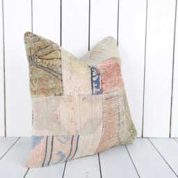 16x16 Turkish Kilim Pillow Cover Vintage Bohemian Cushion - thumbnail 2