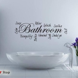 Word Cloud - Bathroom Wall Sticker Contemporary Vinyl Decal - thumbnail 2
