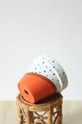Hand Painted Terracotta Plant Pot For Houseplants - Customisable With Drainage & Saucers To Match Great Gift Idea - thumbnail 1