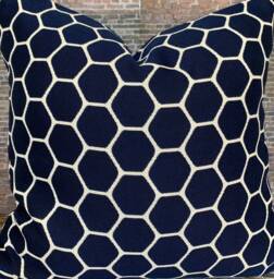 Outdoor Pillow Cover - Swsd Indigo - thumbnail 1
