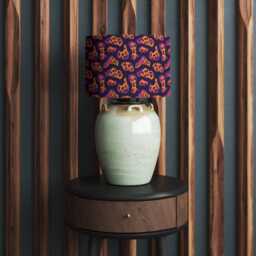 Lampshade Animal Leopard Print Velvet - Pink Purple Drum Lamp Shade 25cm 30cm 35cm 40cm 45cm Table Lamp Shade, Ceiling Lamp, Pendant - thumbnail 4