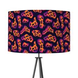 Lampshade Animal Leopard Print Velvet - Pink Purple Drum Lamp Shade 25cm 30cm 35cm 40cm 45cm Table Lamp Shade, Ceiling Lamp, Pendant