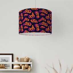 Lampshade Animal Leopard Print Velvet - Pink Purple Drum Lamp Shade 25cm 30cm 35cm 40cm 45cm Table Lamp Shade, Ceiling Lamp, Pendant - thumbnail 2