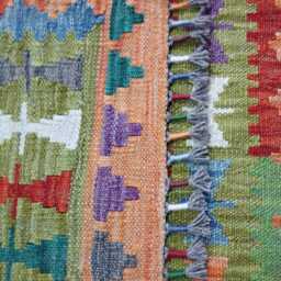 Classic Runner Rug, Handmade Artisan Afghan Turkish Scandinavian Navajo Bohemian Wool Flatweave Multicolour Kilim Rug 194x84 cm - thumbnail 3