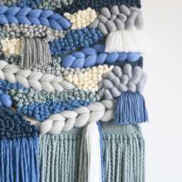 Large Handwoven Wall Hanging Wool Tapestry, Boho Home Decor - thumbnail 3