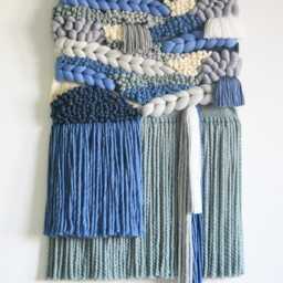 Large Handwoven Wall Hanging Wool Tapestry, Boho Home Decor - thumbnail 2