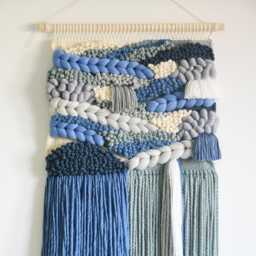 Large Handwoven Wall Hanging Wool Tapestry, Boho Home Decor - thumbnail 1