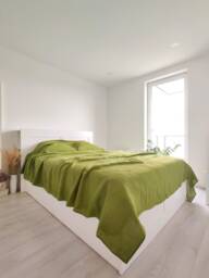 Linen Bedspread - Throw Coverlet & Sheet Cover in One Bed Slip Slipcover Top Bedding