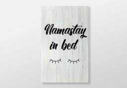 Namastay in Bed Wood Sign Farmhouse Bedroom Wall Art - thumbnail 1