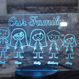 Personalized Family Led Night Light Custom Desk Lamp - thumbnail 3
