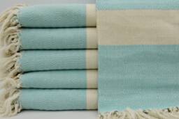 "Mint Blanket, Turkish Throw, Home Decor, 79""x97" - thumbnail 1