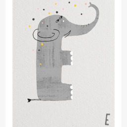 Poster Mural/Abc Kids E Poster, Animal Alphabet, Letters, Children's Room Wall Decoration Room, Art Print, As A Gift - thumbnail 2