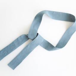 Linen Curtain Belt Made From Medium Linen - 160 G/M2/ in Dusty Blue - thumbnail 2