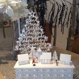 Personalized Christmas Tree - Laser Cut Family Ornament With Custom Names Holiday Home Decoration - thumbnail 2