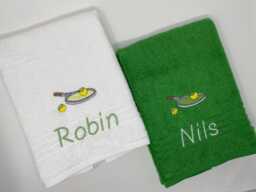 Towel Bath Guest 500 G/Meter Personalized Sport 07 Tennis Badminton Squash Racket Name Embroidery Fitness - thumbnail 1