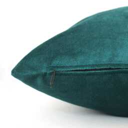 Deep Teal Velvet Pillow Cover - Patina Blue Green Cushion Luxury Jewel Tone Lumbar & Square - thumbnail 3
