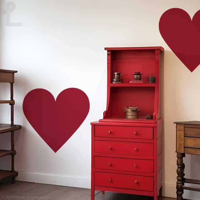 Valentine's Day Heart Wall Decal - Storefront Vinyl Sticker Window For Wedding Lswd-0156 - image 1