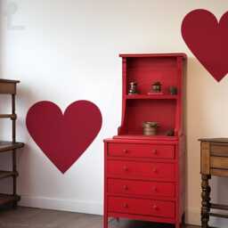 Valentine's Day Heart Wall Decal - Storefront Vinyl Sticker Window For Wedding Lswd-0156 - thumbnail 1