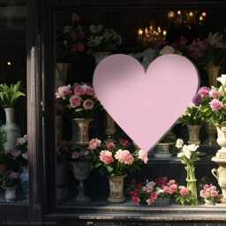 Valentine's Day Heart Wall Decal - Storefront Vinyl Sticker Window For Wedding Lswd-0156 - thumbnail 2