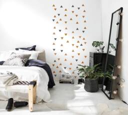 Triangle Wall Stickers, Decal Triangles Set-Sizes Vary From 2'' - 5cm To 4'' - 10cm, Art, Decor Kids-Room & Home - thumbnail 1