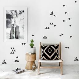 Triangle Wall Stickers, Decal Triangles Set-Sizes Vary From 2'' - 5cm To 4'' - 10cm, Art, Decor Kids-Room & Home - thumbnail 3