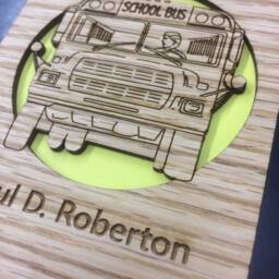 School Bus Picture Frame - 5x7 Hold 3x4 Photo Driver Gift, Occupations Frame, Retirement Back To - thumbnail 2