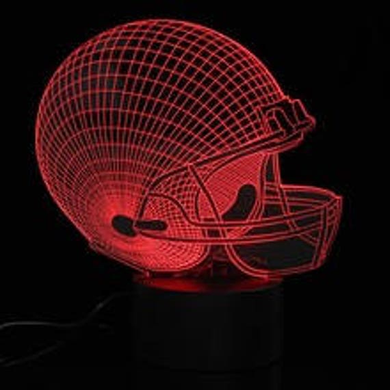 American Football Helmet, Personalized 3D Illusion Smart App Control Night Light Bluetooth, Music, 7&16M Color Mobile App - image 1