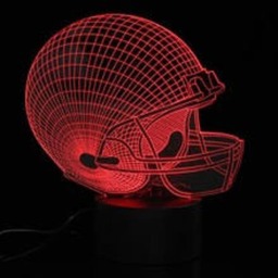 American Football Helmet, Personalized 3D Illusion Smart App Control Night Light Bluetooth, Music, 7&16M Color Mobile App - thumbnail 1