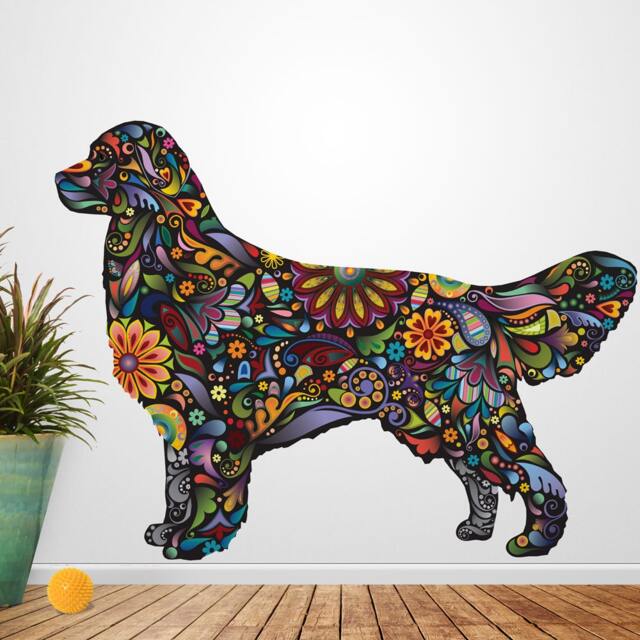 Golden Retriever Dog Decal Wall Sticker - image 1