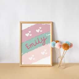 Girls Personalised Affirmation Girl Power Print Set Of 2, Wall Decor For Bedroom - thumbnail 2
