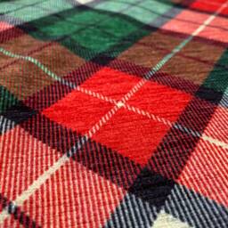 xmas Christmas Cushion Cover With Plaid Pattern Red & Green - Double Sided Printing On The Chenille Fabric Multi Sizes Tartan Pillow - thumbnail 2