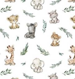 Safari Curtains Drapes Elephant Zebra Curtains Nursery Baby Gift New Born Bedding - thumbnail 2