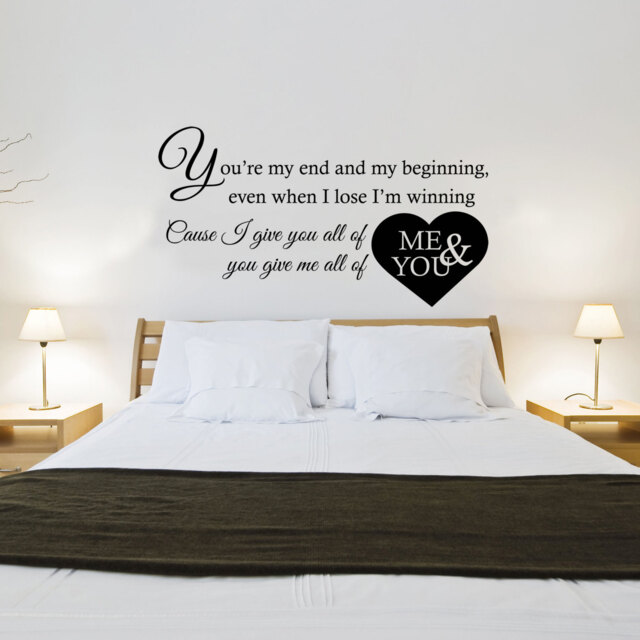 John Legend - All Of Me Lyrics Wall Sticker Contemporary Vinyl Decal Love - image 1