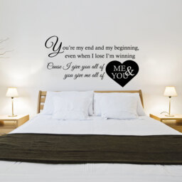 John Legend - All Of Me Lyrics Wall Sticker Contemporary Vinyl Decal Love - thumbnail 1